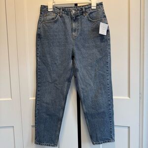 Topshop Moto Mom Jeans Medium/Dark Wash Size W30 Petite